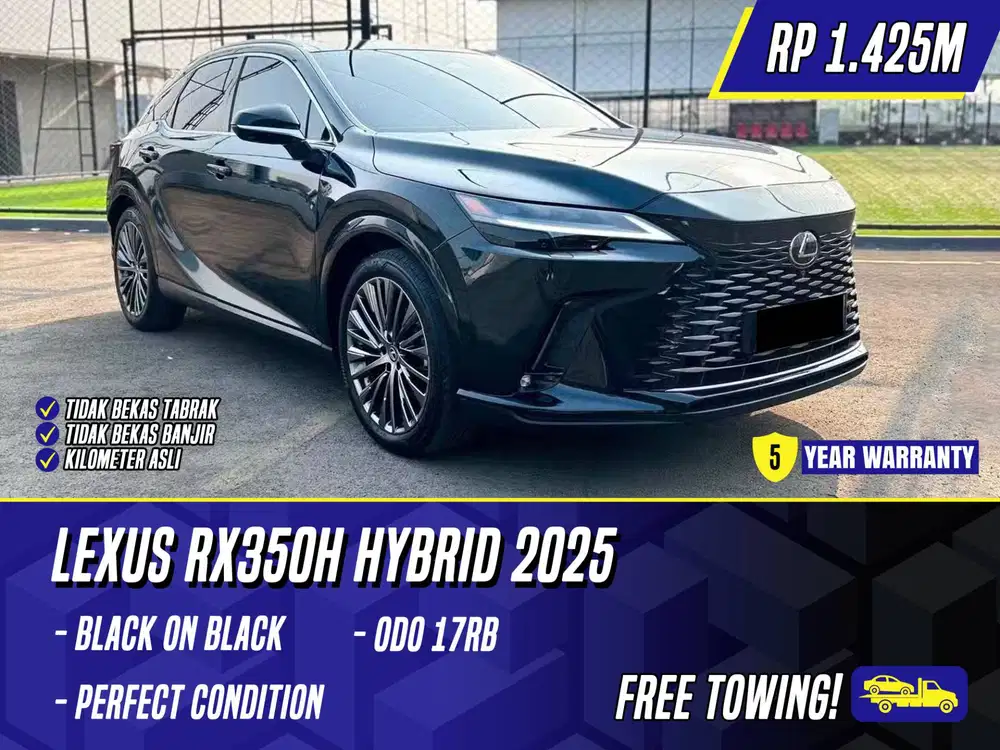 Lexus RX350h Hybrid 2025 NIK 2024 Black Hitam RX350 h RX 350h 350