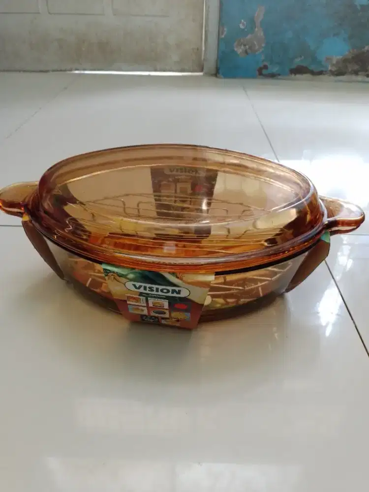 Panci Kaca Visions Corning Oval Casserole 3.5L