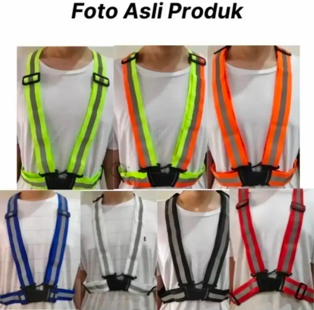 ROMPI V KARET ELASTIS PROYEK REFLECTIVE STRAPE SAFETY SEPEDA DAN LARI