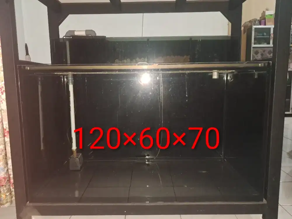 Aquarium 120×60×70 cm tebal 10 mm