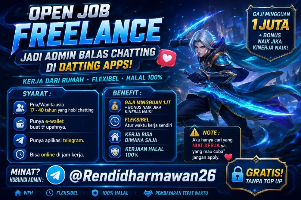 Dibutuhkan freelance secepatnya