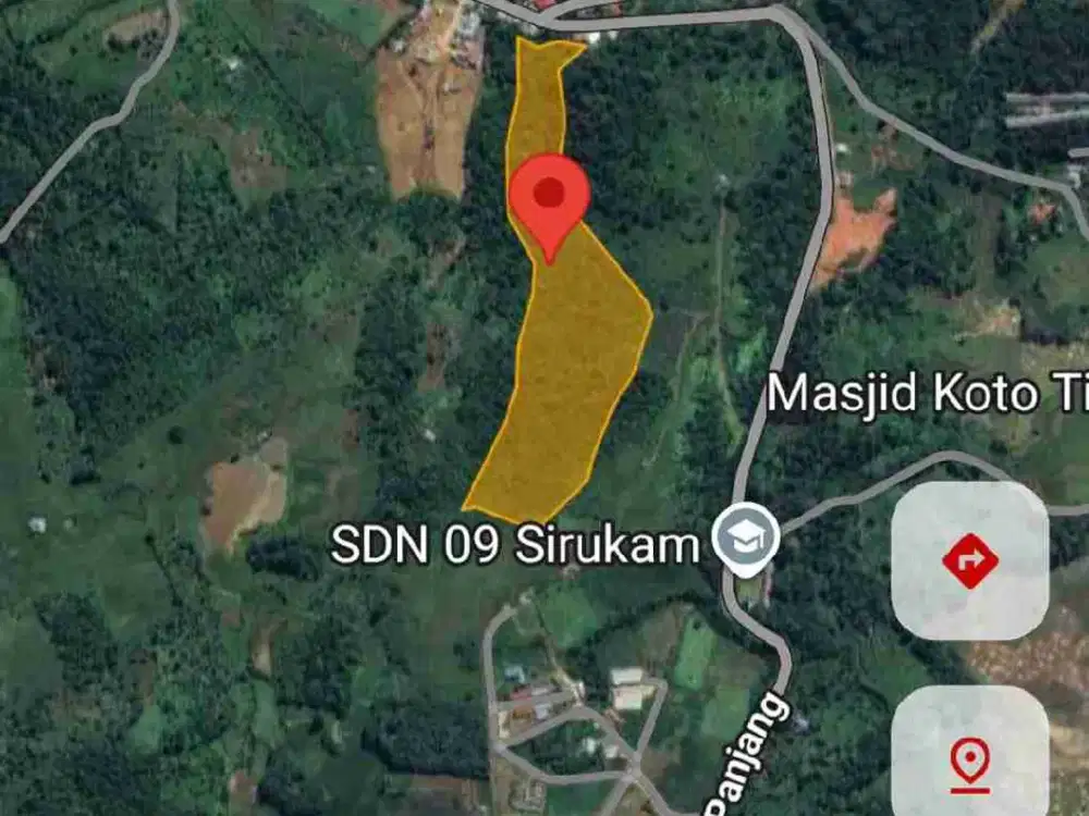 Dijual Tanah SHM 4,8 Hektare Pinggir Jalan Raya Sirukam, Payung Sekaki – Kabupaten Solok