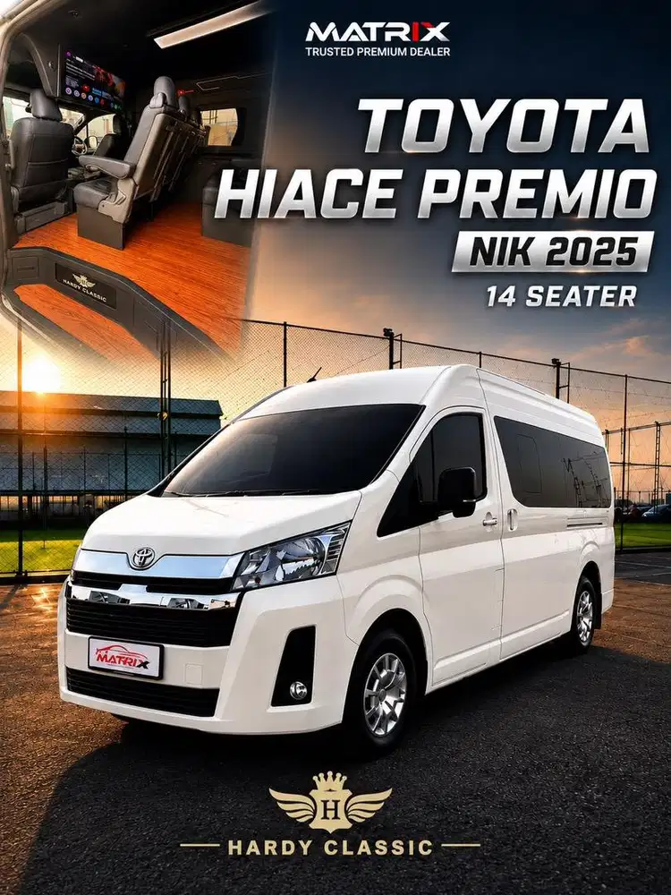 Toyota HiAce Premio 2026 Nik25 White on black Siap pakai
