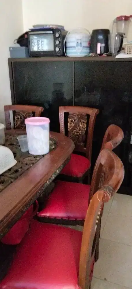 dijual meja makan kursi 6