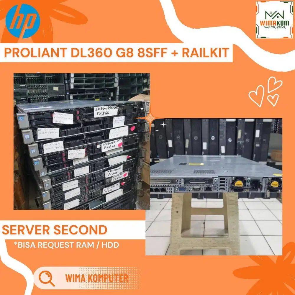 SERVER HP DL360 G8 8 SFF 2x XEON E5-2670V2 40 CORE RAM 128GB SAS 4.8TB