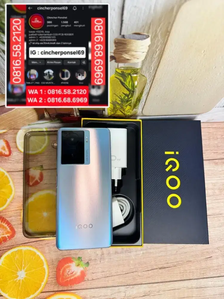 Jual hp likenew Iqoo z7 5G istimewa fullset ORIGINAL tangan pertama