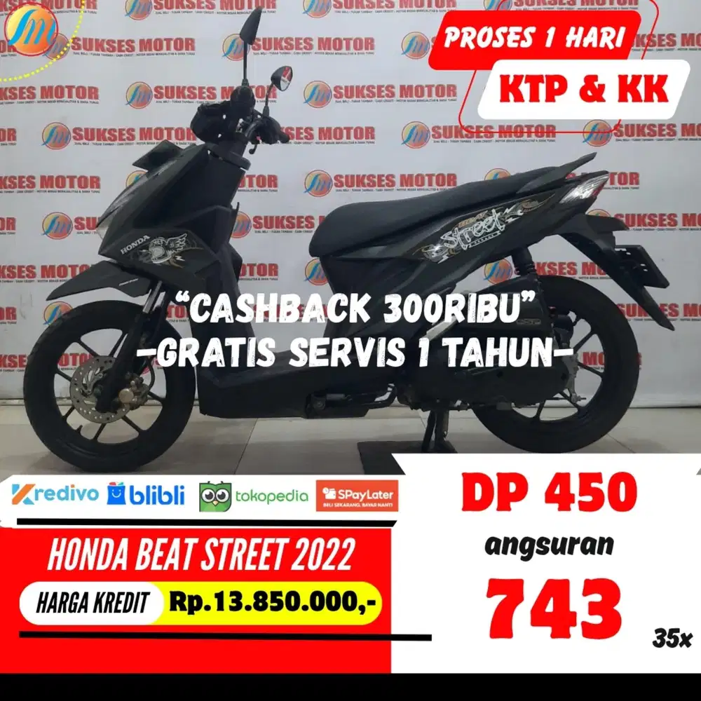 DP PROMO 450RIBU HONDA BEAT STREET 2022 ANGSURAN SANGAT RENDAH