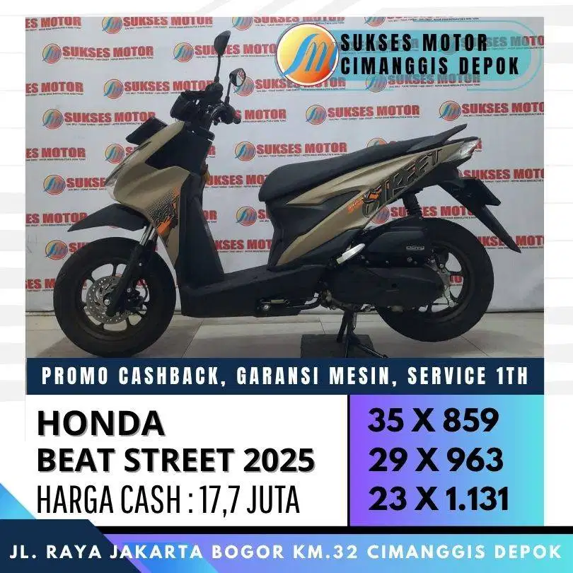 HONDA BEAT STREET ESP 2025 MULUS CASH KREDIT CC/PAYLATER BISA