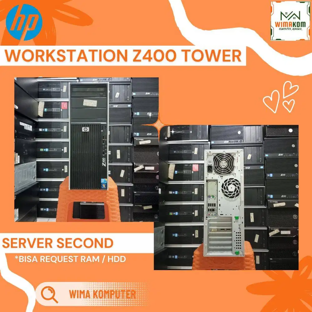 SERVER HP Z400 INTEL XEON W3530 4 CORE RAM 8GB HDD 500GB VGA FX580