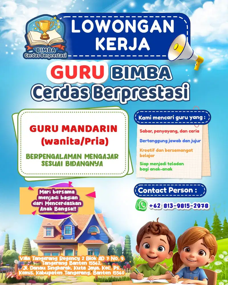 Di Cari Lao Shi mengajar Bahasa Mandarin