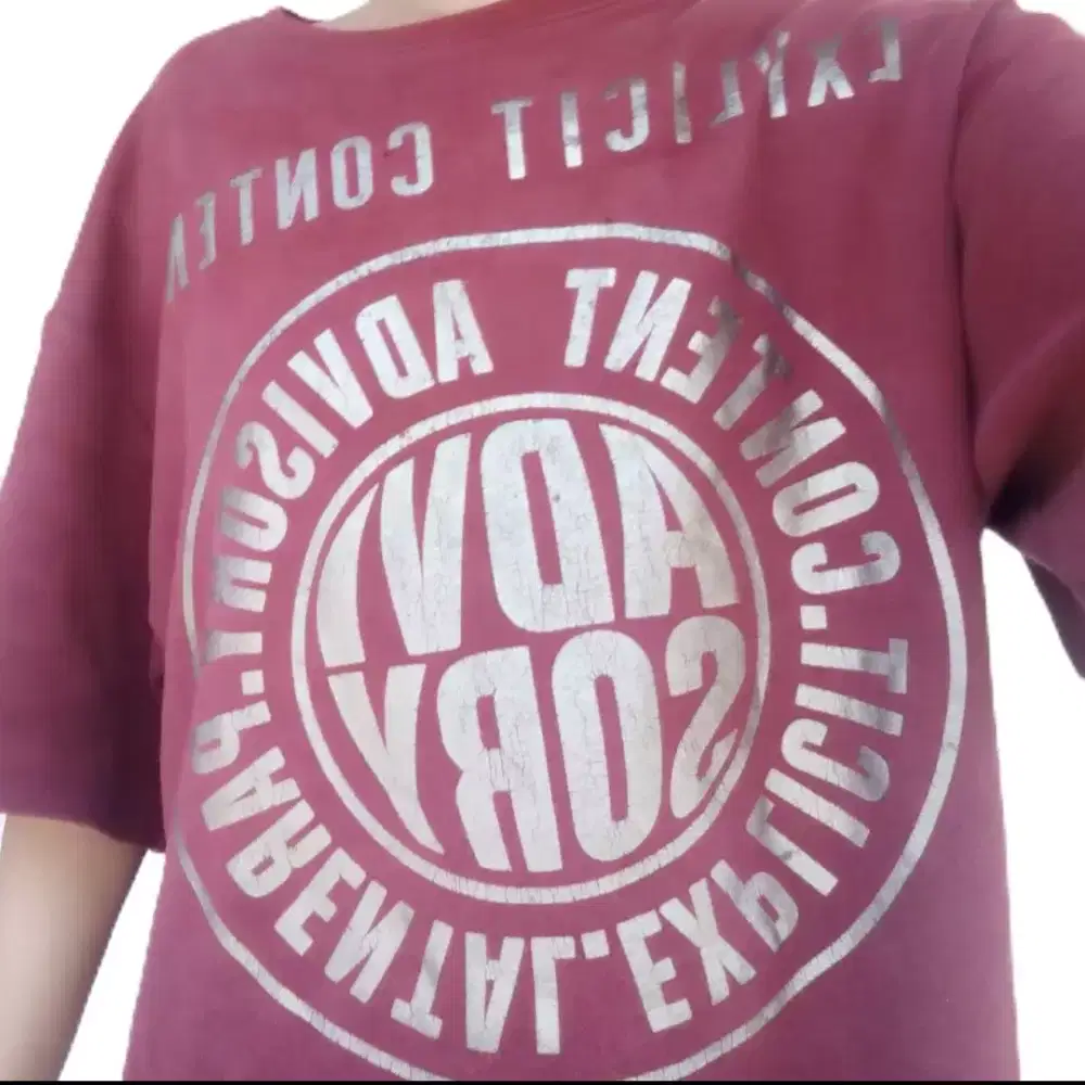 Vimtage PARENTAL ADVSORY FIT SIZE XL BAHAN TEBAL Koleksi tshirt kaos