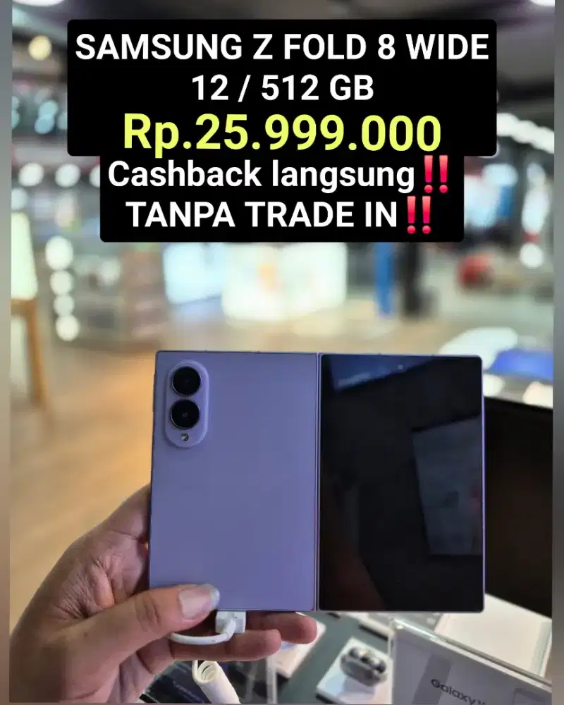 Samsung Z FOLD 8 WIDE 12 / 512GB
BANYAK FREE NYA (CEK DESKRIPSI)
