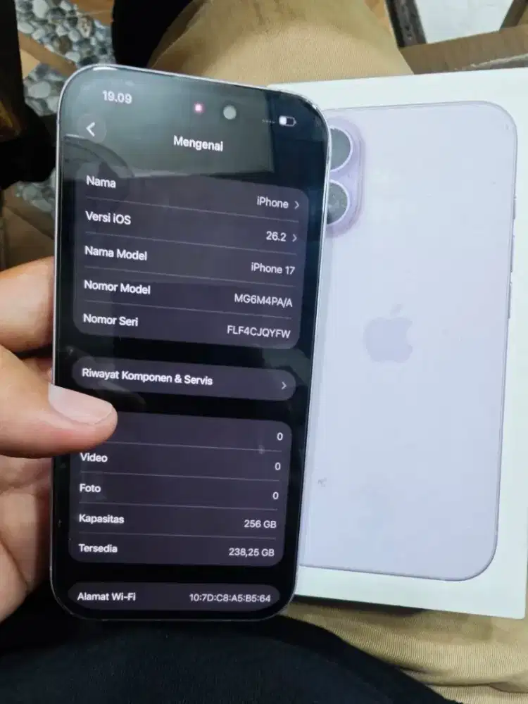 Iphone 17 256Gb pa/a resmi Ibox like new lngkp ori notip layr bs TT