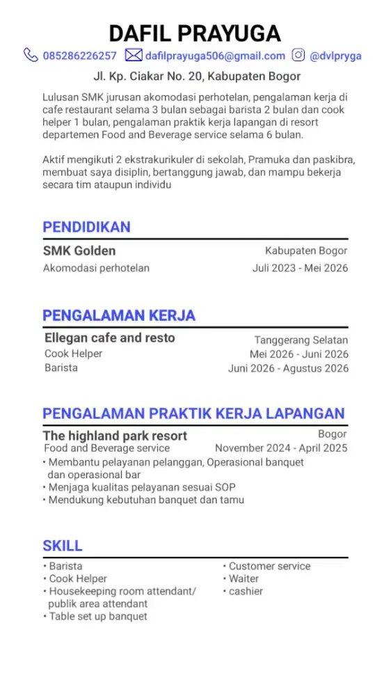Mencari pekerjaan bidang hospitality