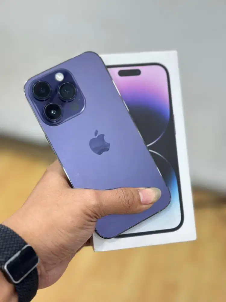 Iphone 14 pro 128Gb purple second resmi ibox mulus fullset original
