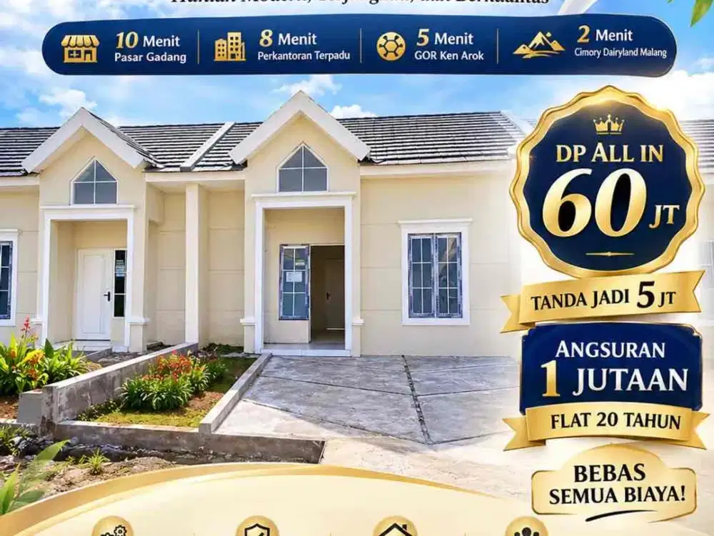 Promo Rumah Subsidi Kota Malang Cicilan Flat Sampai Lunas