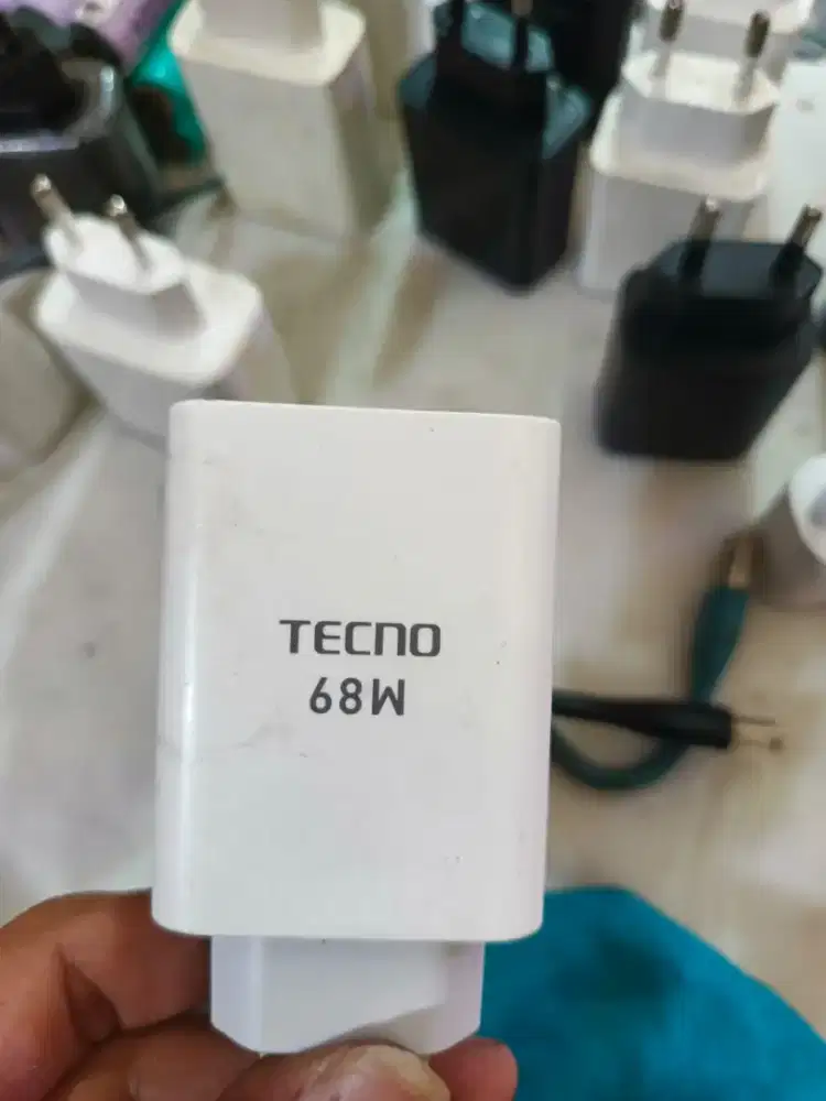 Kepala chaeger tecno 68wat original fast charging