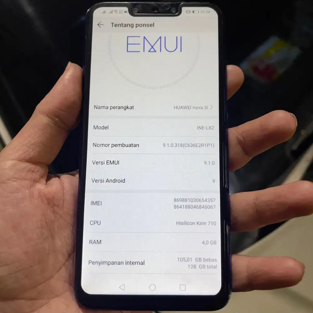 Huawei nova 3i ram 4 / 128 resmi hp casan google play