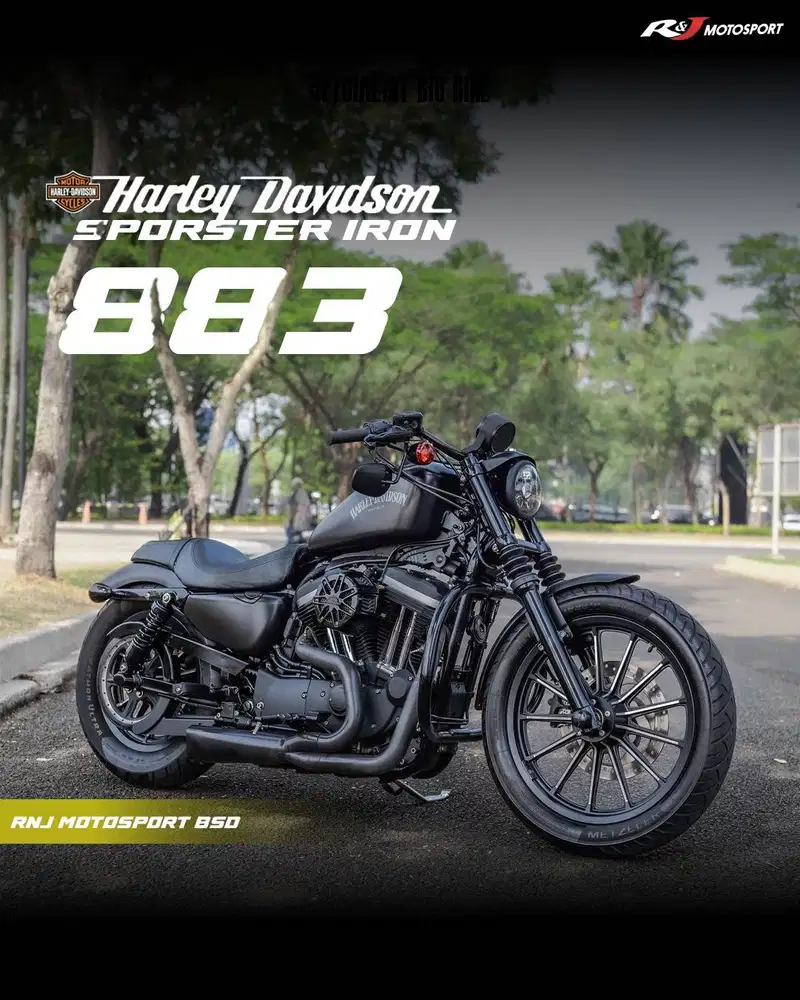 Harley Davidson Sportster Iron 883 Nik 2014 Knalpot V&H