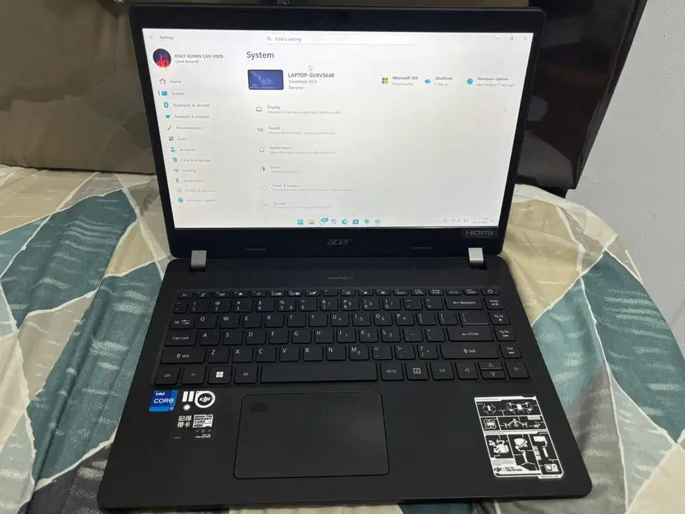 ACER TRAVELMATE P214 INTEL CORE I7
