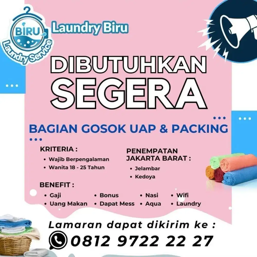 LOKER LAUNDRY untuk wanita