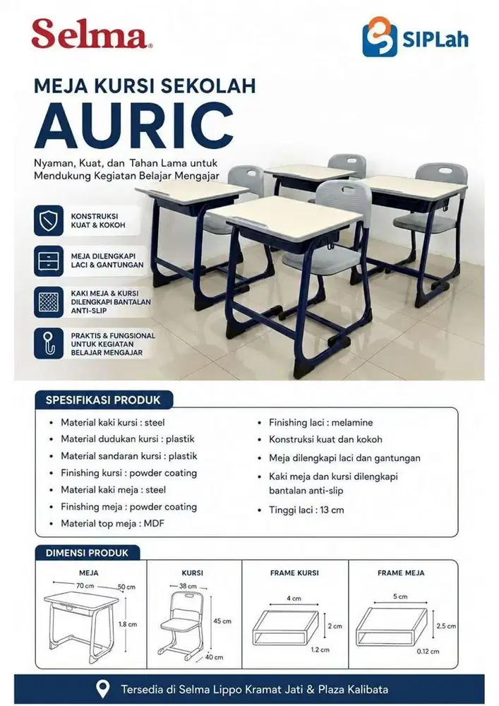 Set Meja Kursi Sekolah