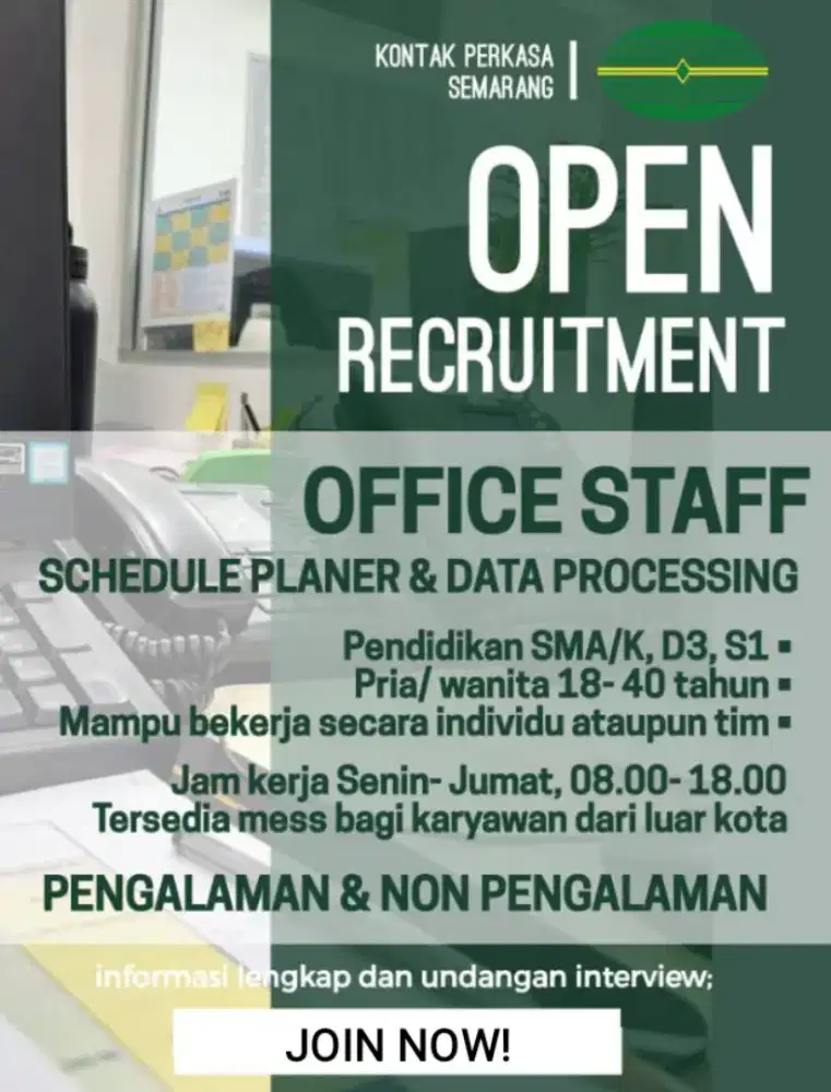 LOKER LULUSAN SMA/K- D3- S1 SEMARANG AGUSTUS 2026