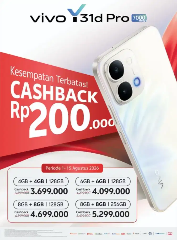 Vivo y31D pro promo sampai tgl 15 Agustus