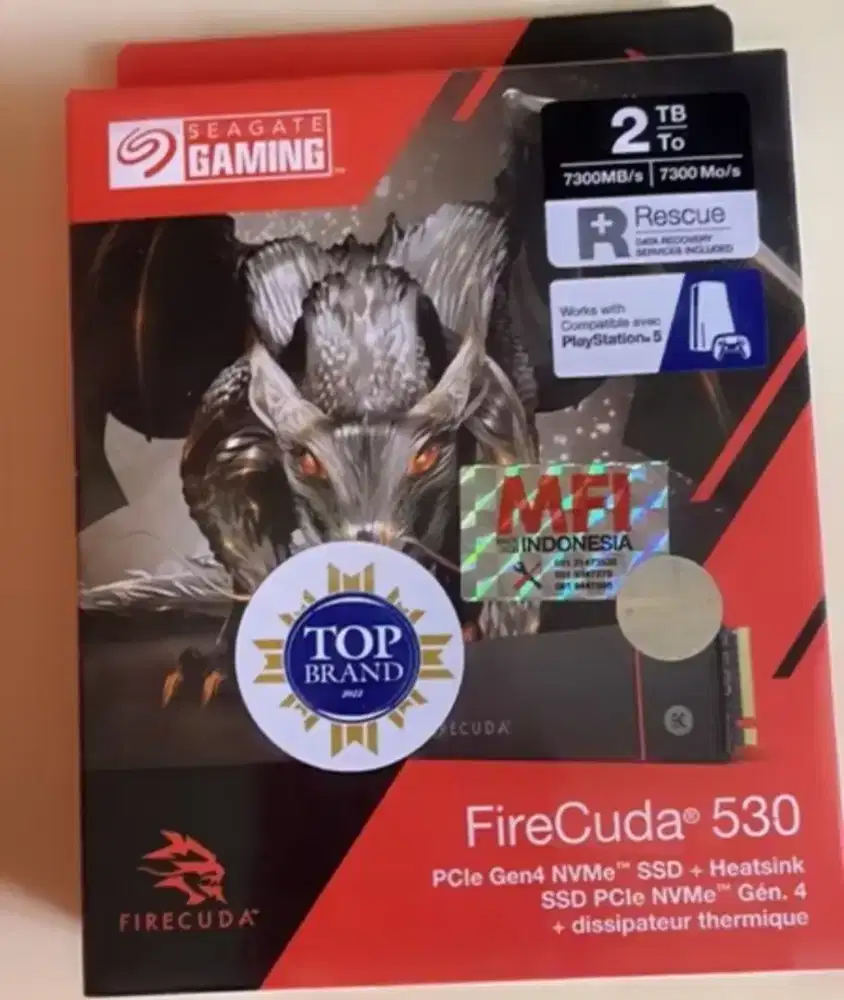 Seagate FireCuda 530 2TB NVMe Gen4 SSD + Heatsink Original Support PS5