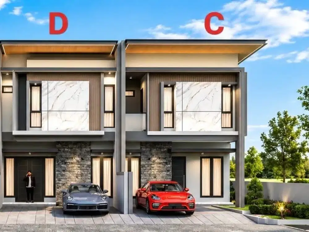 Rumah Baru Gress lebar 6 meter di Manyar 2M an dengan Row Jalan 3,5 mobil
