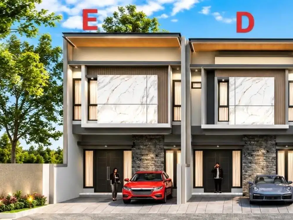 Rumah Baru Gress lebar 6 meter di Manyar 2M an dengan Row Jalan 3,5 mobil
