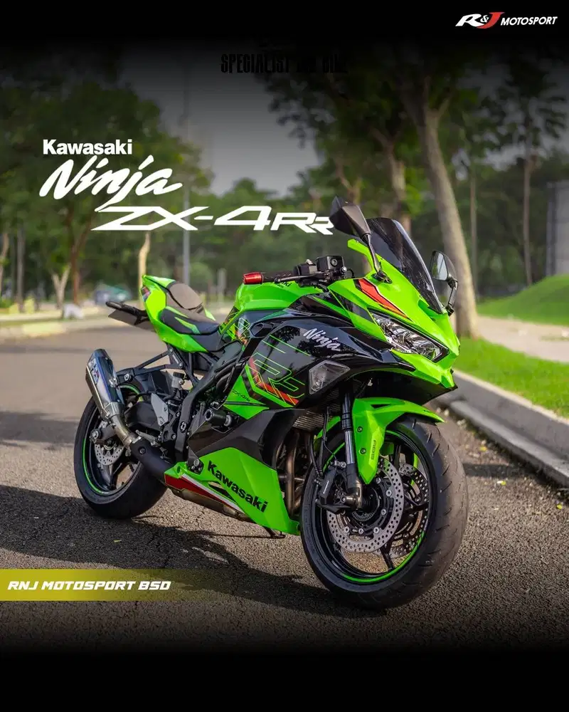 Kawasaki ZX4RR ZX25R Nik 2023 Warna Hijau Knalpot Yoshimura
