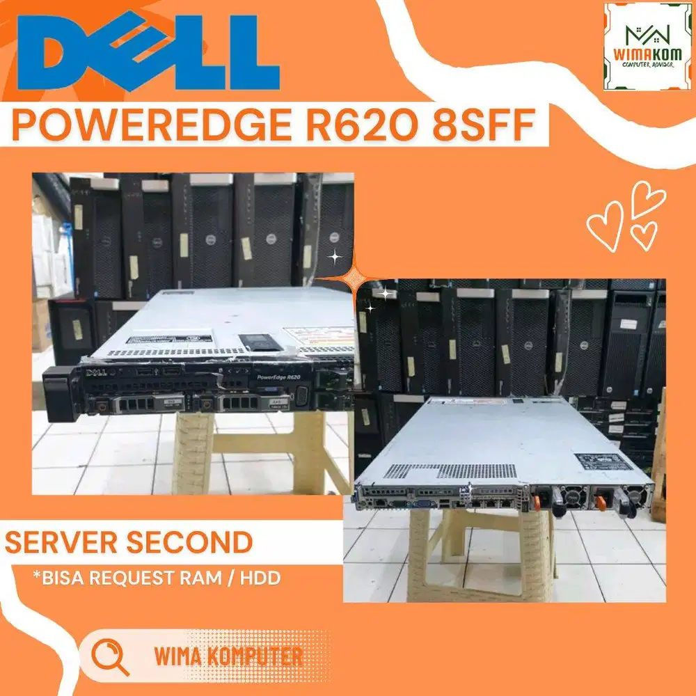 SERVER DELL R620 8 SFF 2x XEON E5-2630V2 24 CORE RAM 32GB SSD 256GB