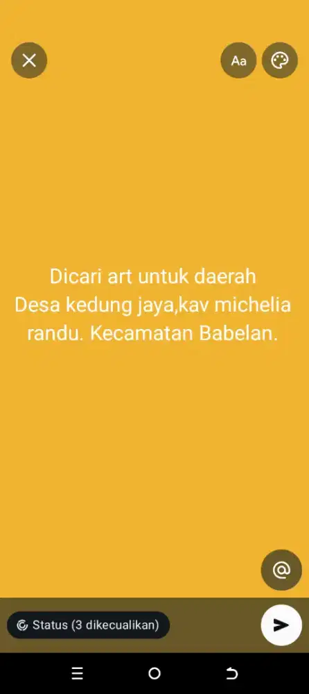 Dicari Art bersih bersih sama masak saja