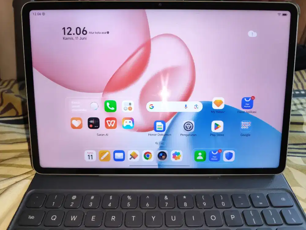 Honor Pad 10 8/128 GB Mulus Fullset Pen Keyboard Casan Garansi