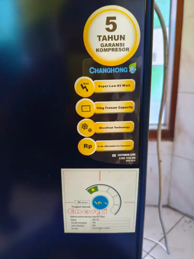 Jual Cepat Kulkas Changhong 1 Pintu CBC-100 Low Watt Bekas Mulus