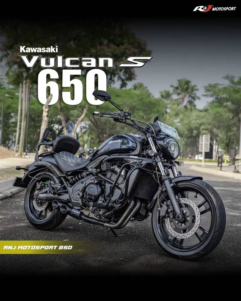 Kawasaki Vulcan 650 Nik 2017 Warna Hitam KM 15.000an