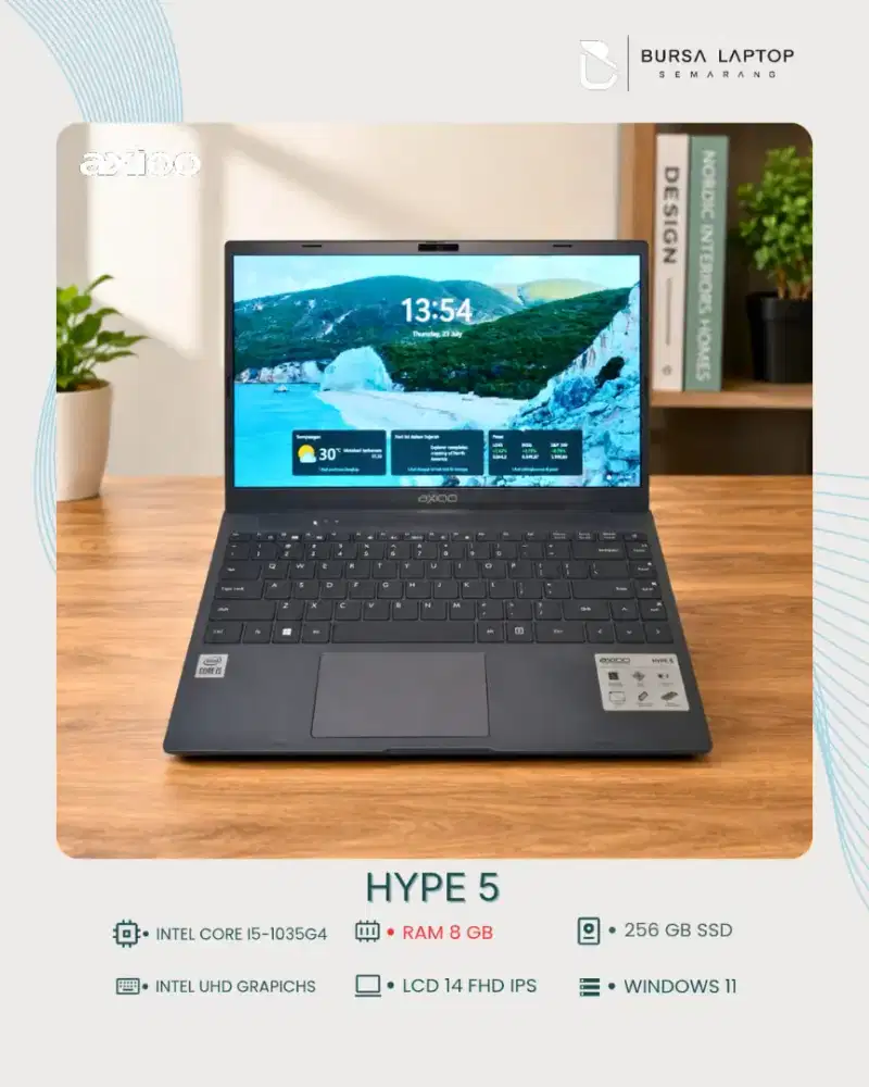 Laptop Axioo Hype5 Intel corei5 gen 10 Ram8GB Ssd256GB