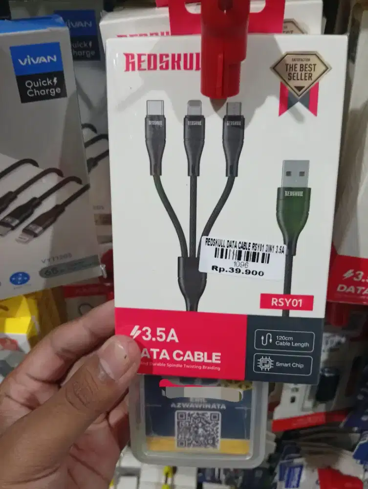 REDSKULL DATA CABLE RSY01 3IN1 3.5A l ATLANTIS DAHSYAT