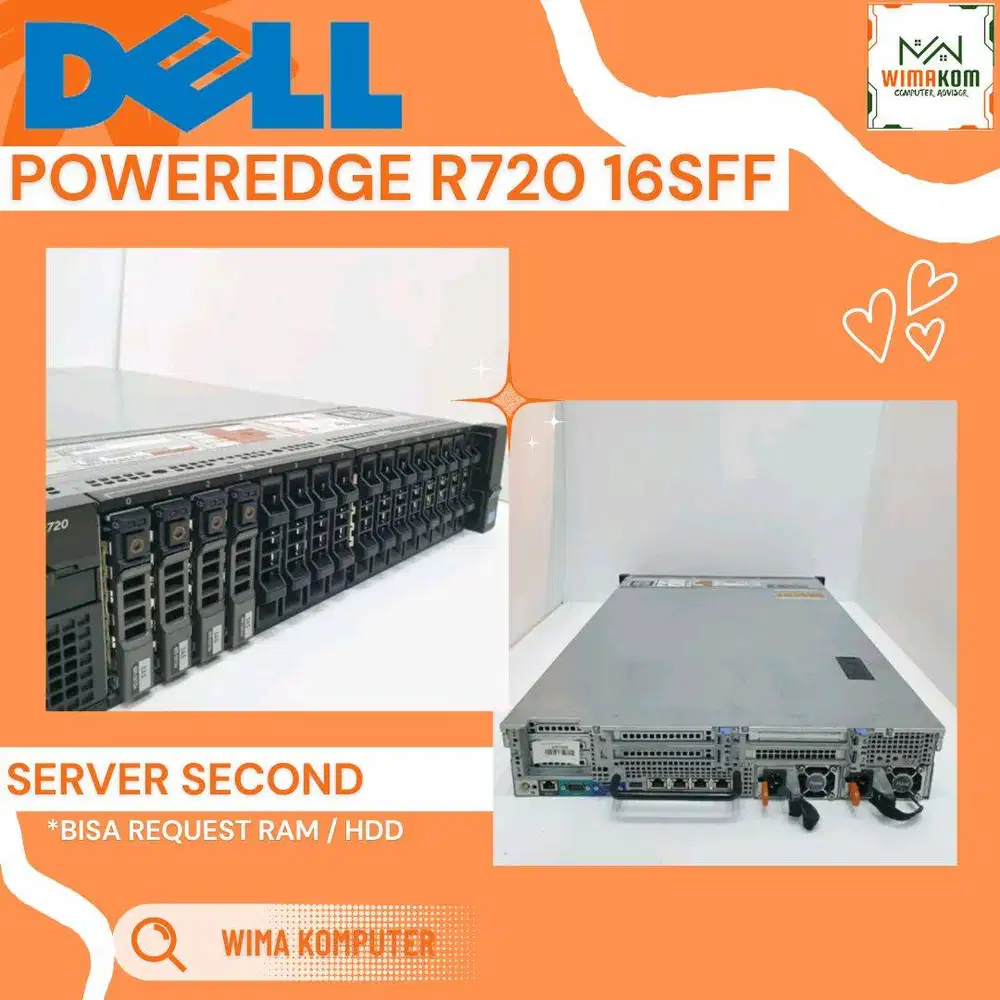SERVER DELL R720 16 SFF 2x XEON E5-2697V2 48 CORE RAM 128GB SSD 2TB