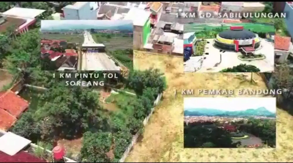 Tanah di Gading Tutuka, dekat pintu toll keluar Soreang bandung