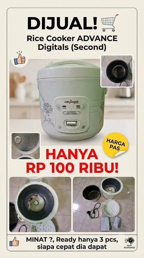 Rice cooker good condition all fungsi aman