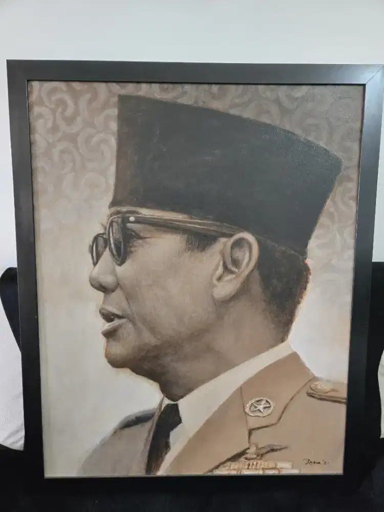 Lukisan Orisinal Ir. Soekarno Karya Maestro Mas Poor Abdul Karim 2021