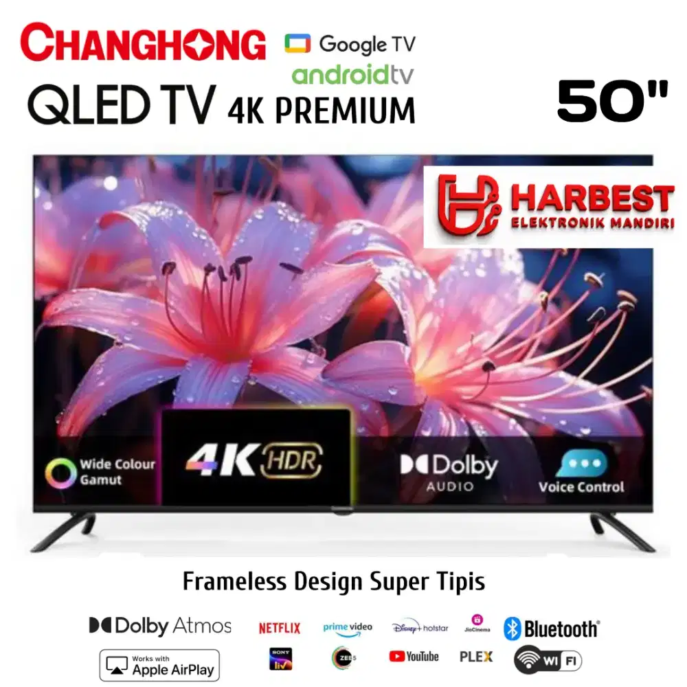 CHANGHONG QLED 4K PREMIUM 50 GOOGLE TV U50QCN1 Dolby Audio DBX-TV