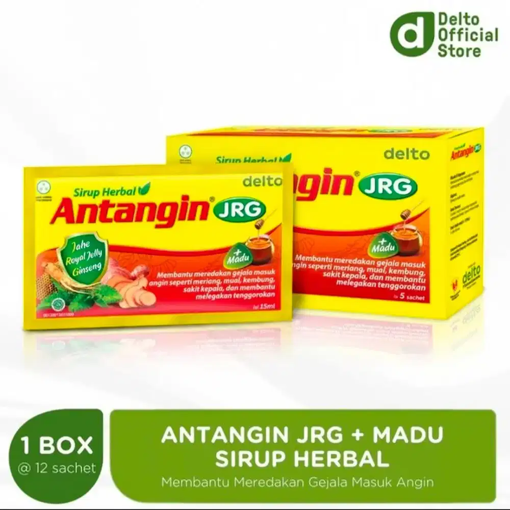 Antangin Cair JRG 1 Dus Isi 12 Sachet Obat Jamu Meredakan Masuk Angin