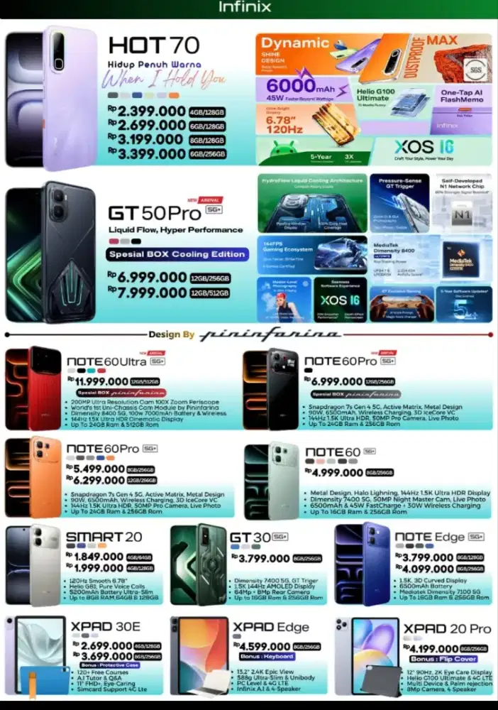 Infinix hote 70 6/128 Lokasi Surabaya