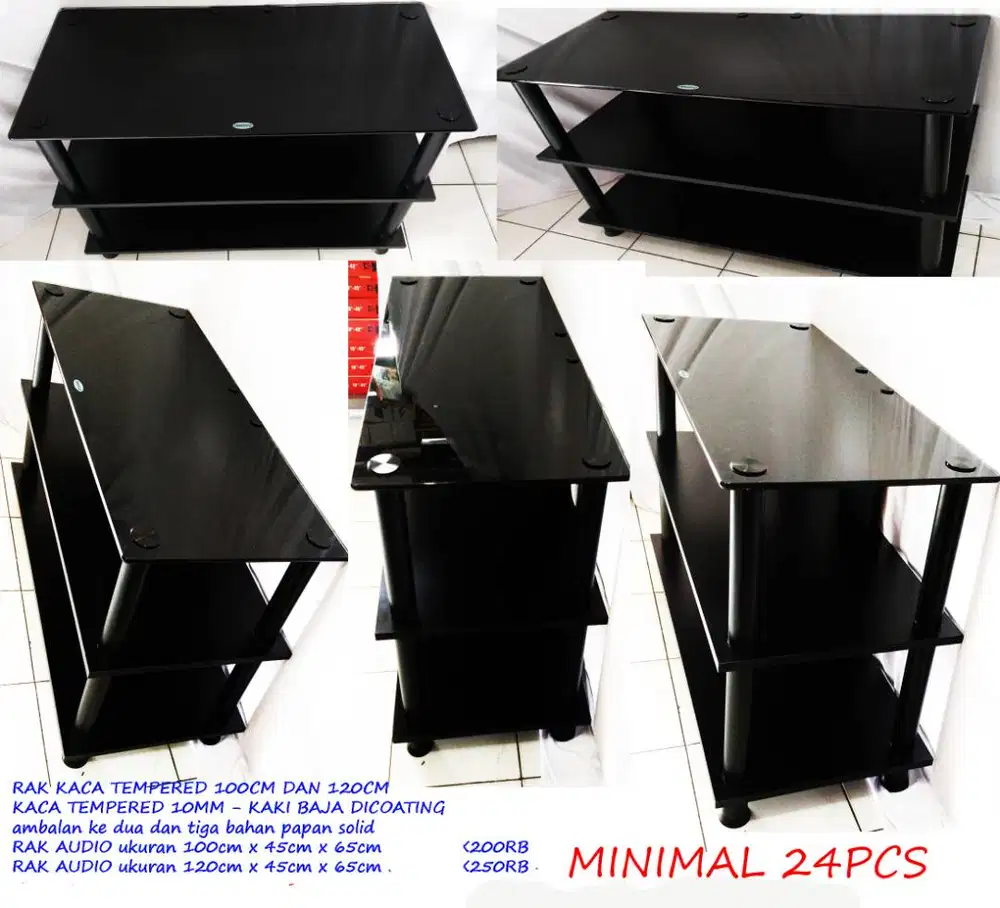 rak audio tv meja 100cm borongan