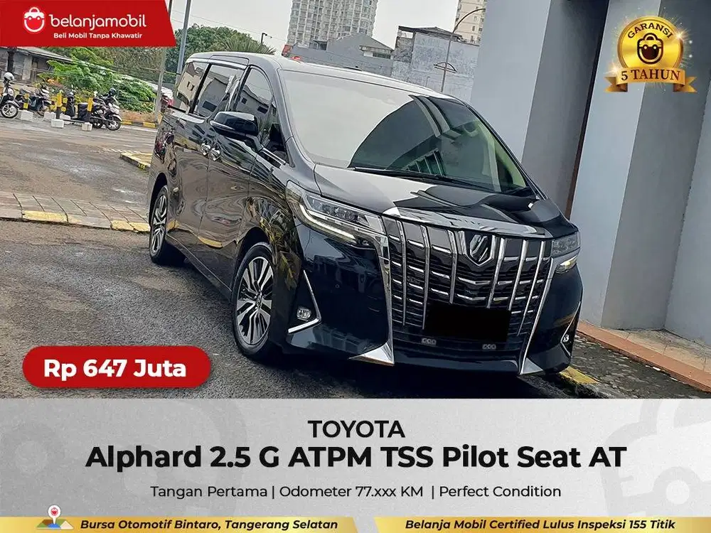 [ GARANSI 5TH ] Toyota Alphard 2.5 G ATPM TSS Pilot Seat 2022/2023