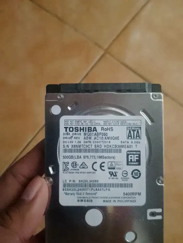 Haridsk 500gb perfect stok banyak