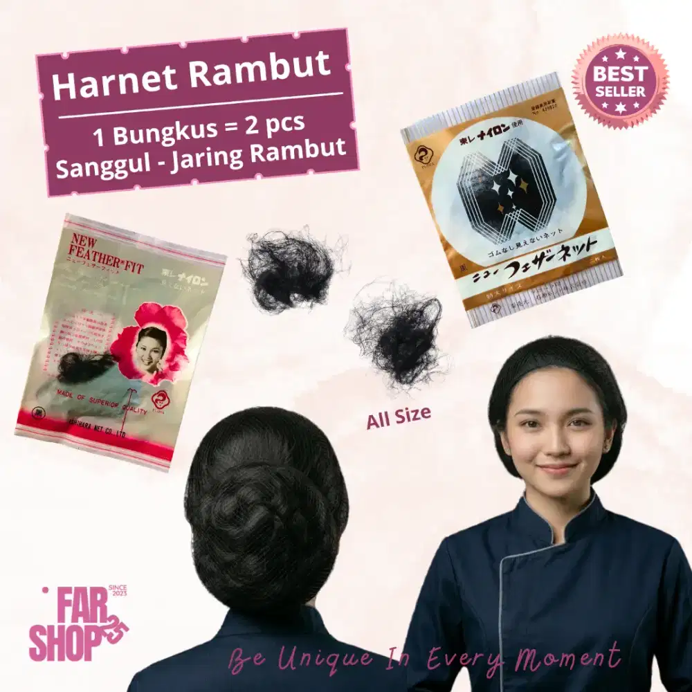 Harnet Rambut Sanggul Jaring Rambut Isi 2 Pcs Kuat Nyaman Murah